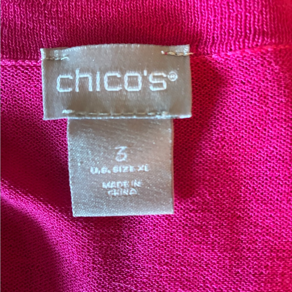 Chico's Pink Cardigan Sweater - Picture 2 of 6